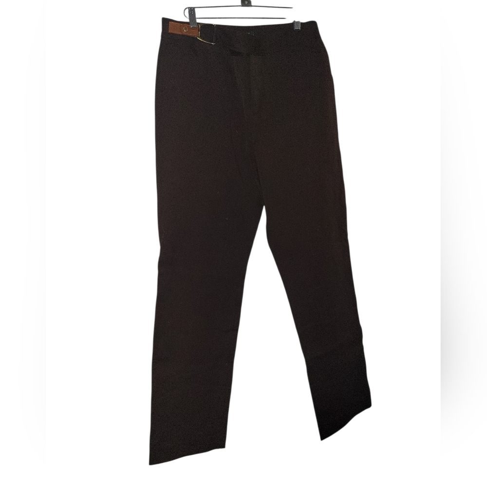 Lauren Ralph Lauren Womens Chocolate Brown Straight Leg Slacks SZ 10